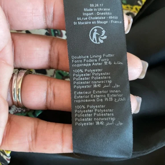 Ikks Women V-Neck Short Sleeve Dress - Size 36 - Picture 14 of 14